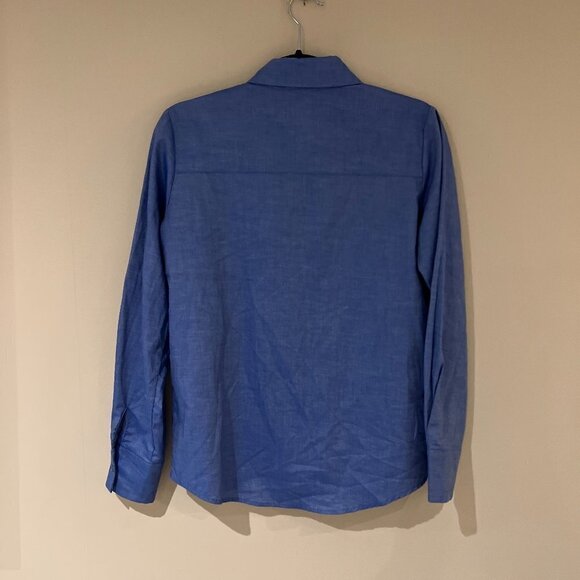 Zara Button Down with Embellished Collar - XS in Blue - Picture 8 of 8